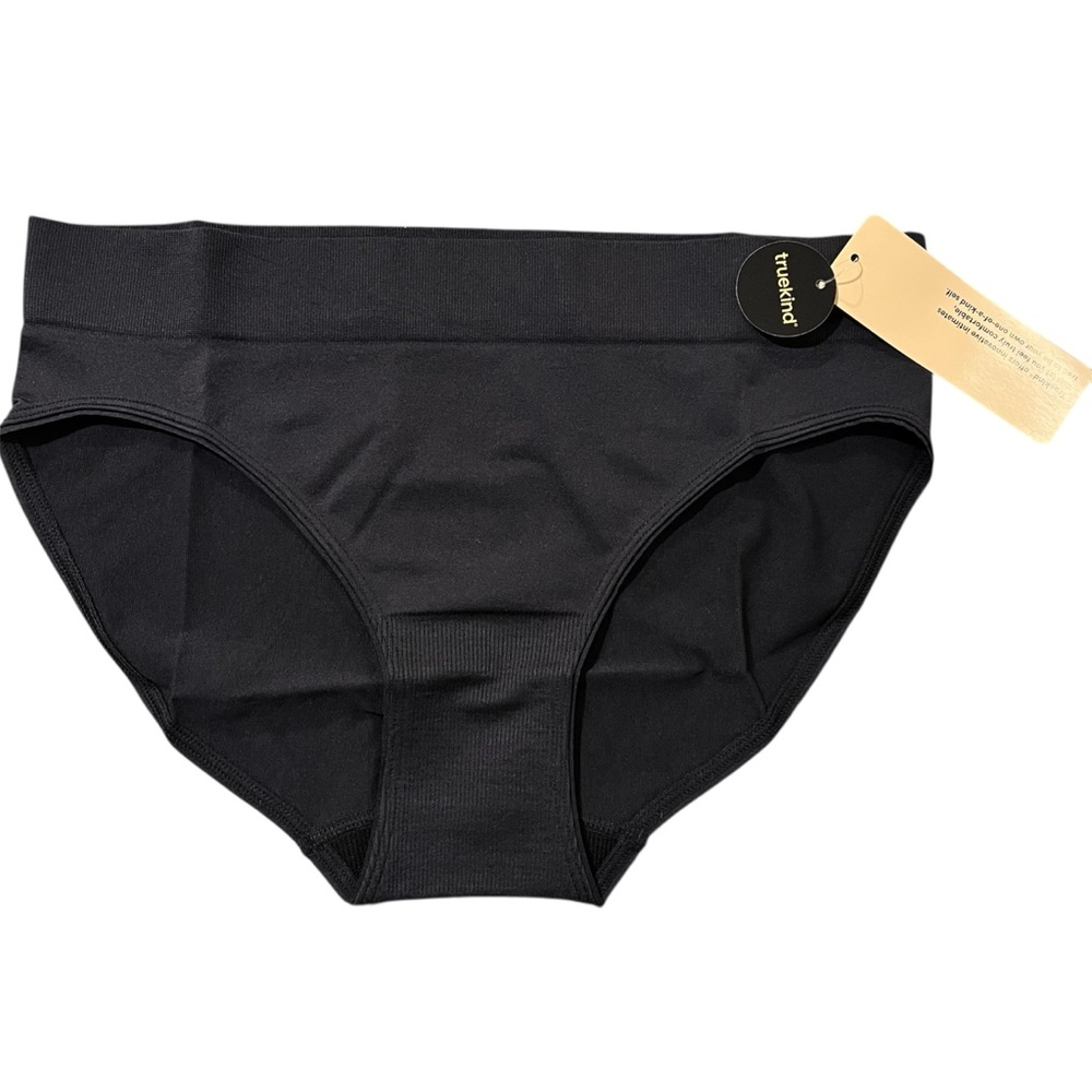 Truekind NWT Ultra-Soft Essentials Black Full Coverage Briefs Panties Size Small